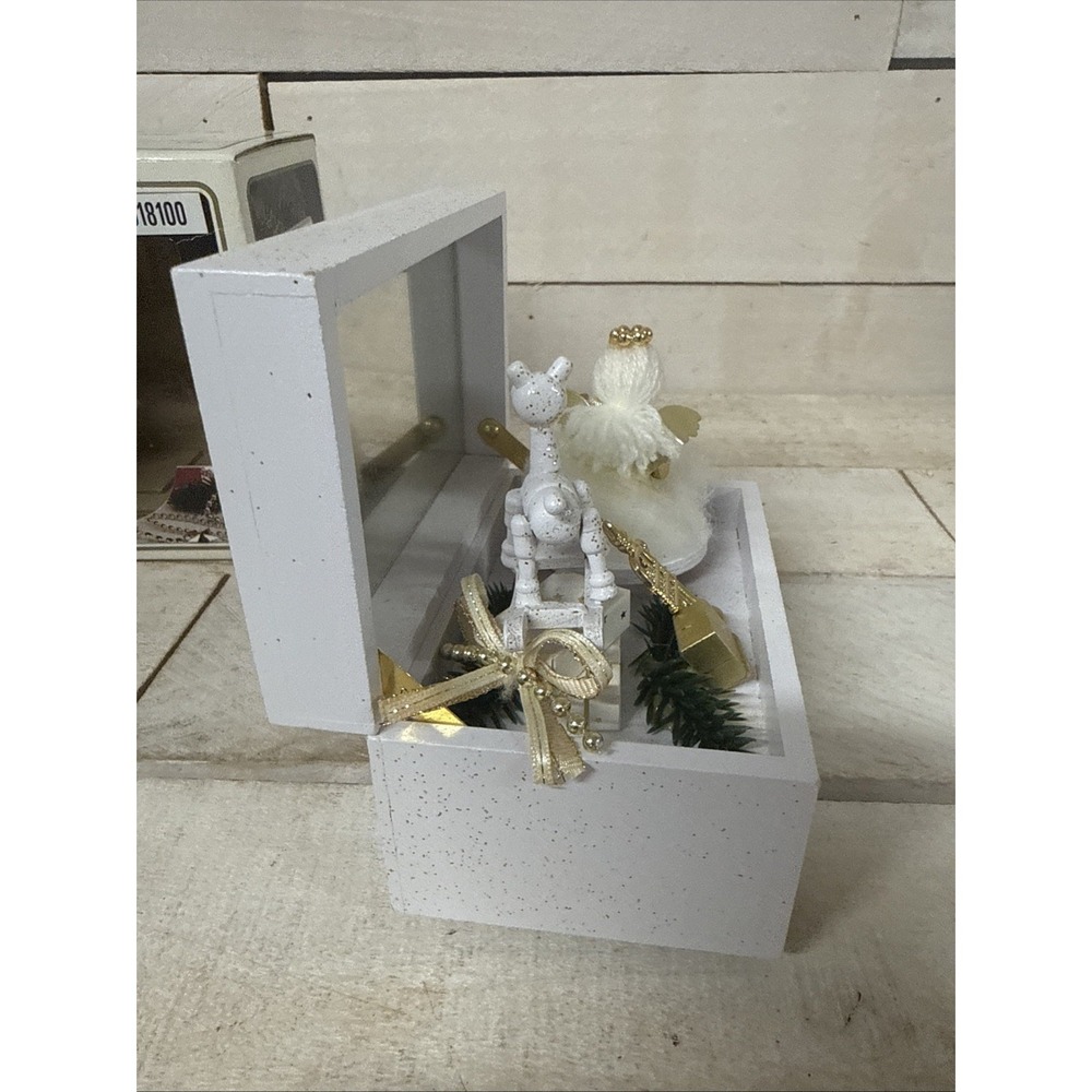 Vintage Weihnachts Musikdose Angel Music Box With Original Box Fast Shipping - Picture 6 of 11